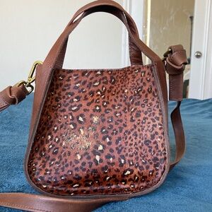 Madewell The Sydney Crossbody Bag: Painted Leopard Calf Hair Edition